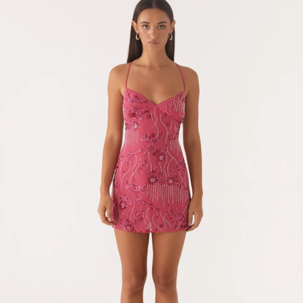 Peppermayo Vietta Dress in Fuschia